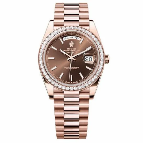 Rolex Day-Date 40 Everose - Diamond / Chocolate 228345RBR-0024 (M228345RBR-0024)